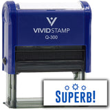 Vivid Stamp Superb! Teacher Feedback Self-Inking Rubber Stamps