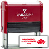 Vivid Stamp Hoping That You Achieve Wellness Soon Self Inking Rubber Stamp