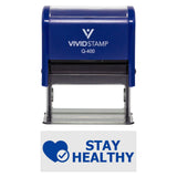 Vivid Stamp Stay Healthy Medical Self-Inking Rubber Stamps