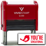 Vivid Stamp You’re Sensational Self Inking Rubber Stamp