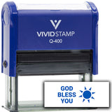 Vivid Stamp God Bless You Self Inking Rubber Stamp