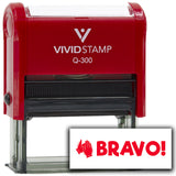 Vivid Stamp Bravo! Teacher Feedback Self-Inking Rubber Stamps