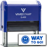 Vivid Stamp Way to Go! Self-Inking Rubber Stamps