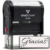 Gracias w/ Stars Self-Inking Office Rubber Stamp