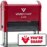 Vivid Stamp You’re Sharp Self Inking Rubber Stamp