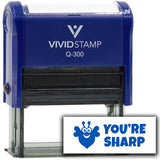 Vivid Stamp You’re Sharp Self Inking Rubber Stamp