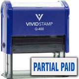 Partial paid Self-Inking Office Rubber Stamp