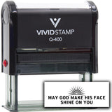 Vivid Stamp May God Make His Face Shine On You Self Inking Rubber Stamp