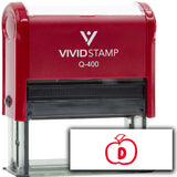 Vivid Stamp D Teacher Stamps for Grading Self-Inking Rubber Stamps