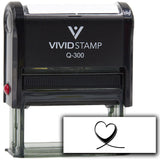 Vivid Stamp Heart Self Inking Rubber Stamp