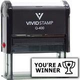 Vivid Stamp You?re a Winner Teacher Feedback Self-Inking Rubber Stamps