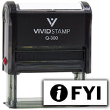 Vivid Stamp FYI Self Inking Rubber Stamp