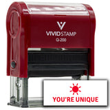 Vivid Stam You’re Unique Self Inking Rubber Stamp