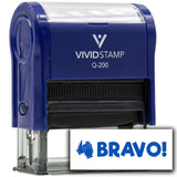 Vivid Stamp Bravo! Teacher Feedback Self-Inking Rubber Stamps