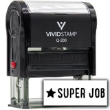 Vivid Stamp Super Job Teacher Feedback Self-Inking Rubber Stamps