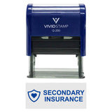 Vivid Stamp Secondary Insurance Medical Self-Inking Rubber Stamps