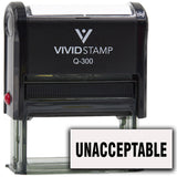 UNACCEPTABLE Self-Inking Office Rubber Stamp