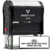 Vivid Stamp May God Make His Face Shine On You Self Inking Rubber Stamp