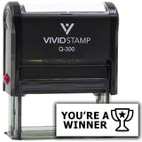 Vivid Stamp You?re a Winner Teacher Feedback Self-Inking Rubber Stamps