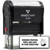 Vivid Stamp Sending prayers, hope, and love in your direction Self Inking Rubber Stamp