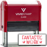 Vivid Stamp Fantastic Work Self Inking Rubber Stamp