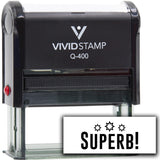 Vivid Stamp Superb! Teacher Feedback Self-Inking Rubber Stamps