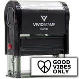 Vivid Stamp Good Vibes Only Self Inking Rubber Stamp