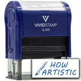 Vivid Stamp How Artistic Self Inking Rubber Stamp