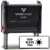 Vivid Stamp God Bless You Self Inking Rubber Stamp