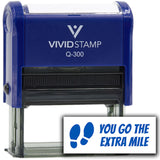 Vivid Stamp You Go the Extra mile Self Inking Rubber Stamp