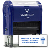 Vivid Stamp My prayer is that the Lord will bless you for your kindness Self Inking Rubber Stamp