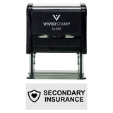 Vivid Stamp Secondary Insurance Medical Self-Inking Rubber Stamps