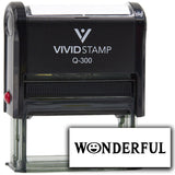 Vivid Stamp Wonderful Smiley Face Self Inking Rubber Stamp