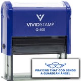 Vivid Stamp Praying That God Sends A Guardian Angel Self Inking Rubber Stamp