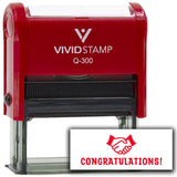 Vivid Stamp Congratulations! Stamps For Grading Self-Inking Rubber Stamps