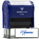 Vivid Stamp Wonderful! Self Inking Rubber Stamp