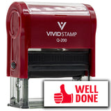 Vivid Stamp Well Done Teacher Feedback Self-Inking Rubber Stamps