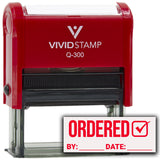 Ordered By Date (Order Complete) Self Inking Rubber Stamp