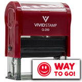 Vivid Stamp Way to Go! Self-Inking Rubber Stamps