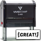 Vivid Stamp Great! Self Inking Rubber Stamp