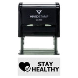 Vivid Stamp Stay Healthy Medical Self-Inking Rubber Stamps