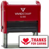 Vivid Stamp Thanks for Caring Teacher Feedback Self-Inking Rubber Stamps