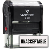 UNACCEPTABLE Self-Inking Office Rubber Stamp