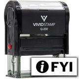 Vivid Stamp FYI Self Inking Rubber Stamp