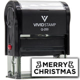 Vivid Stamp Merry Christmas Self Inking Rubber Stamp