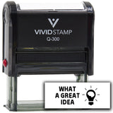 Vivid Stamp What a Great Idea Teacher Feedback Self-Inking Rubber Stamps