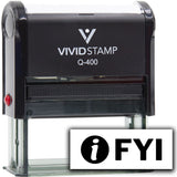 Vivid Stamp FYI Self Inking Rubber Stamp