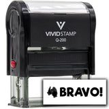 Vivid Stamp Bravo! Teacher Feedback Self-Inking Rubber Stamps