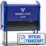 Official Transcript (Paper) Self Inking Rubber Stamp