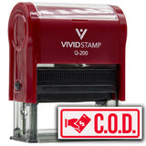 Rubber Stamp C.O.D. (Cash On Delivery) Self Inking Rubber Stamp